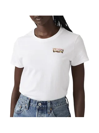 T-Shirt Blanc/Rose Femme Levi's The Perfect 1