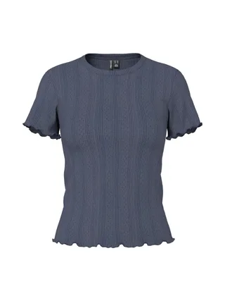 T-Shirt Marine Femme Pieces Marie 2