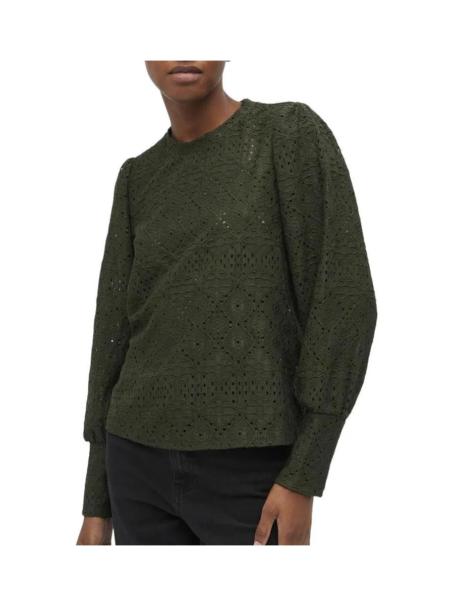 Blouse Dentelle Kaki Femme Vero Moda Dora 2