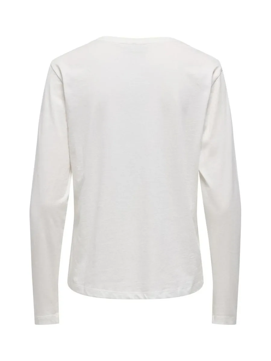 T-Shirt Manches Longues Blanc Femme JDY Rex 3