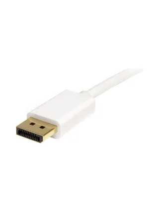 2m White Mini DP to DP 1.2 Cable 3