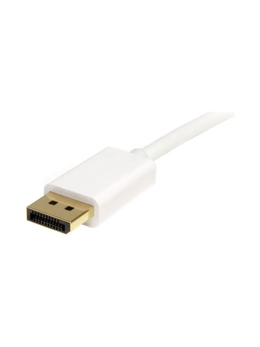 2m White Mini DP to DP 1.2 Cable 3