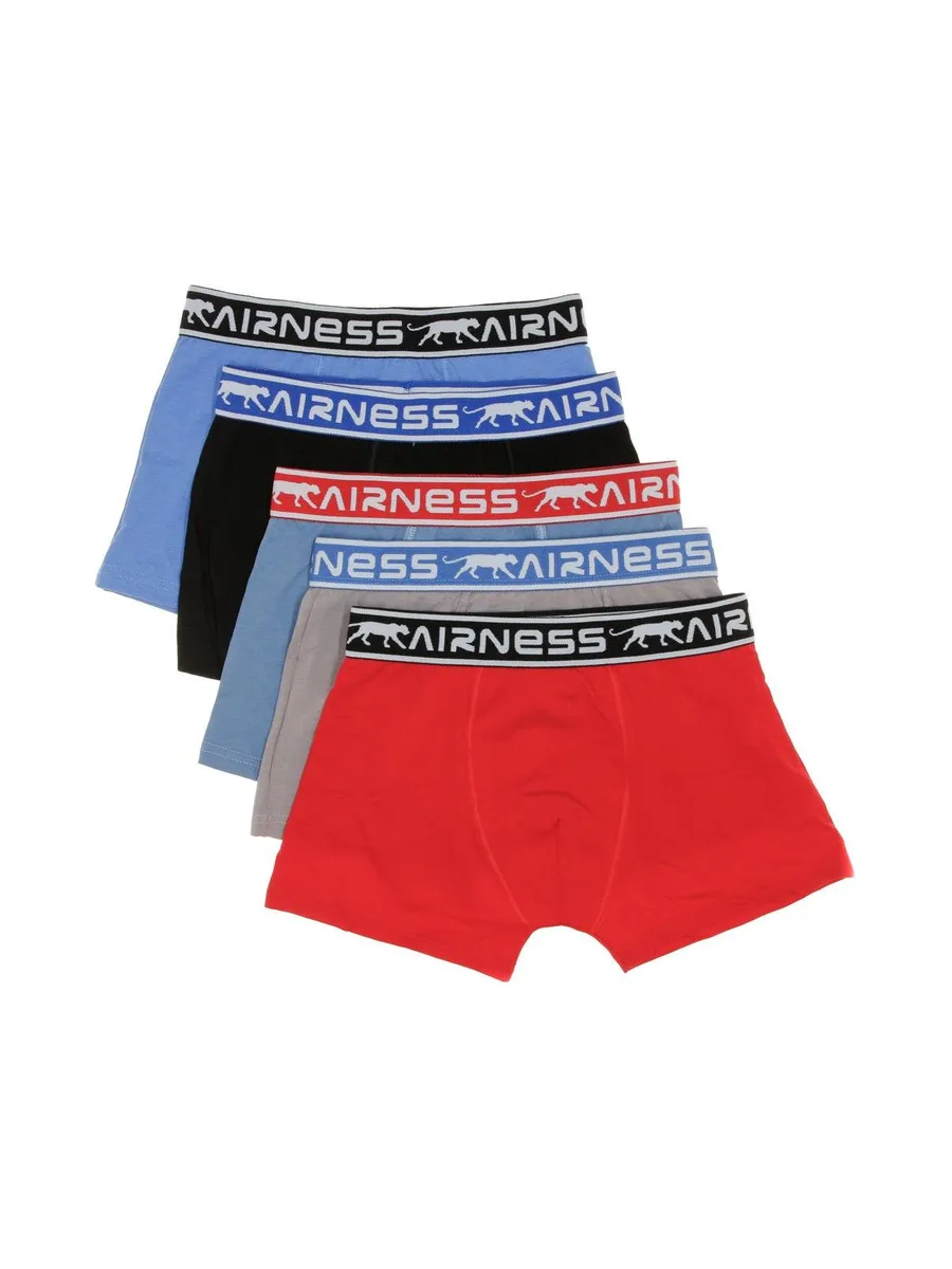 Lot de 5 Boxers Bleu/Rouge Garçon Airness 1