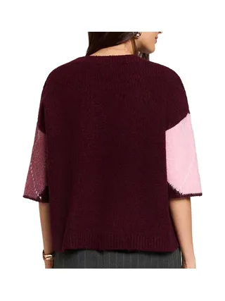 Pull Bordeaux Femme Morgan Jacquard 2
