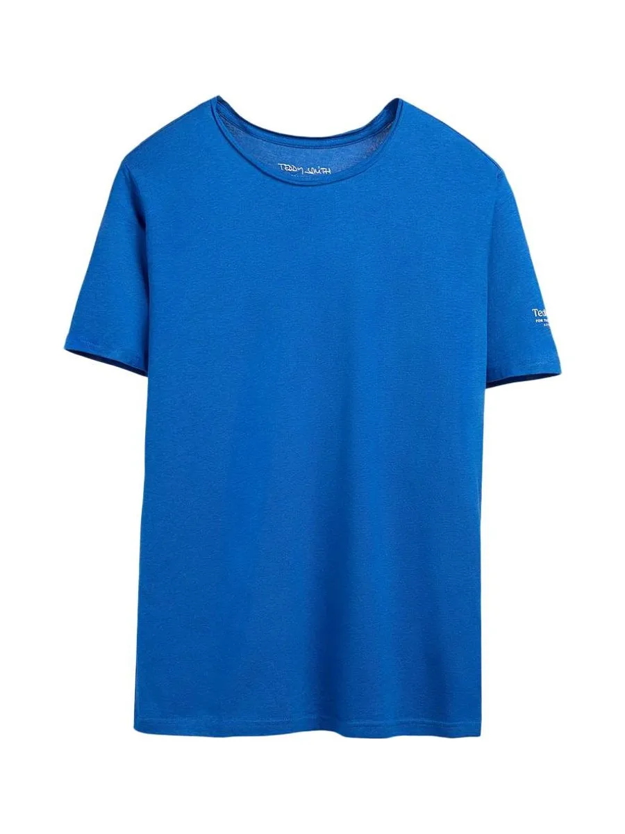T-shirt Bleu Homme Teddy Smith T-geo 2