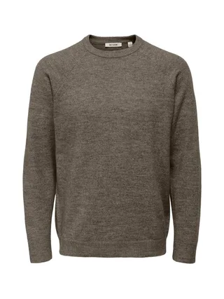 Pull Marron Chiné Homme Only & Sons Thomas 1