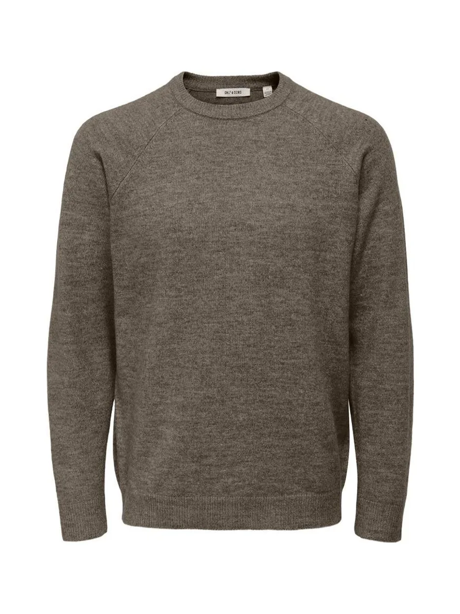 Pull Marron Chiné Homme Only & Sons Thomas 2