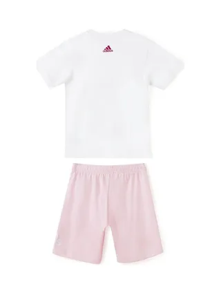Ensemble Blanc/Rose Fille Adidas IQ4089 2