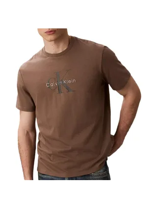 T-Shirt Marron Homme Calvin Klein Jeans Hero 1