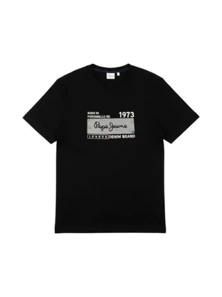 T-Shirt Noir Homme Pepe jeans Pjl M 1