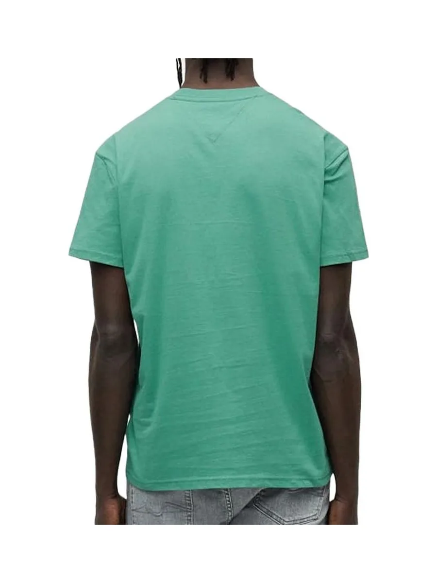 T-Shirt Vert Homme Tommy Hilfiger Reg Linearss 2