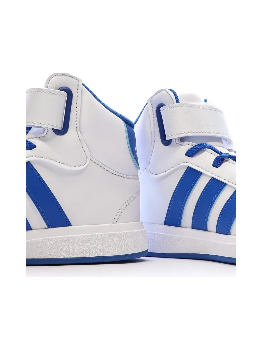 Baskets Blanche/Bleu Garçon Adidas Grand Court Mid K 7