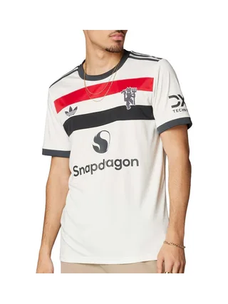 Manchester United Maillot de football Blanc/Noir/Rouge Homme Adidas 24/25 1