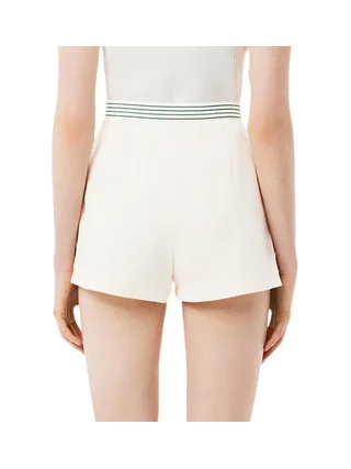 Short Blanc Femme Lacoste Runway Wool 3