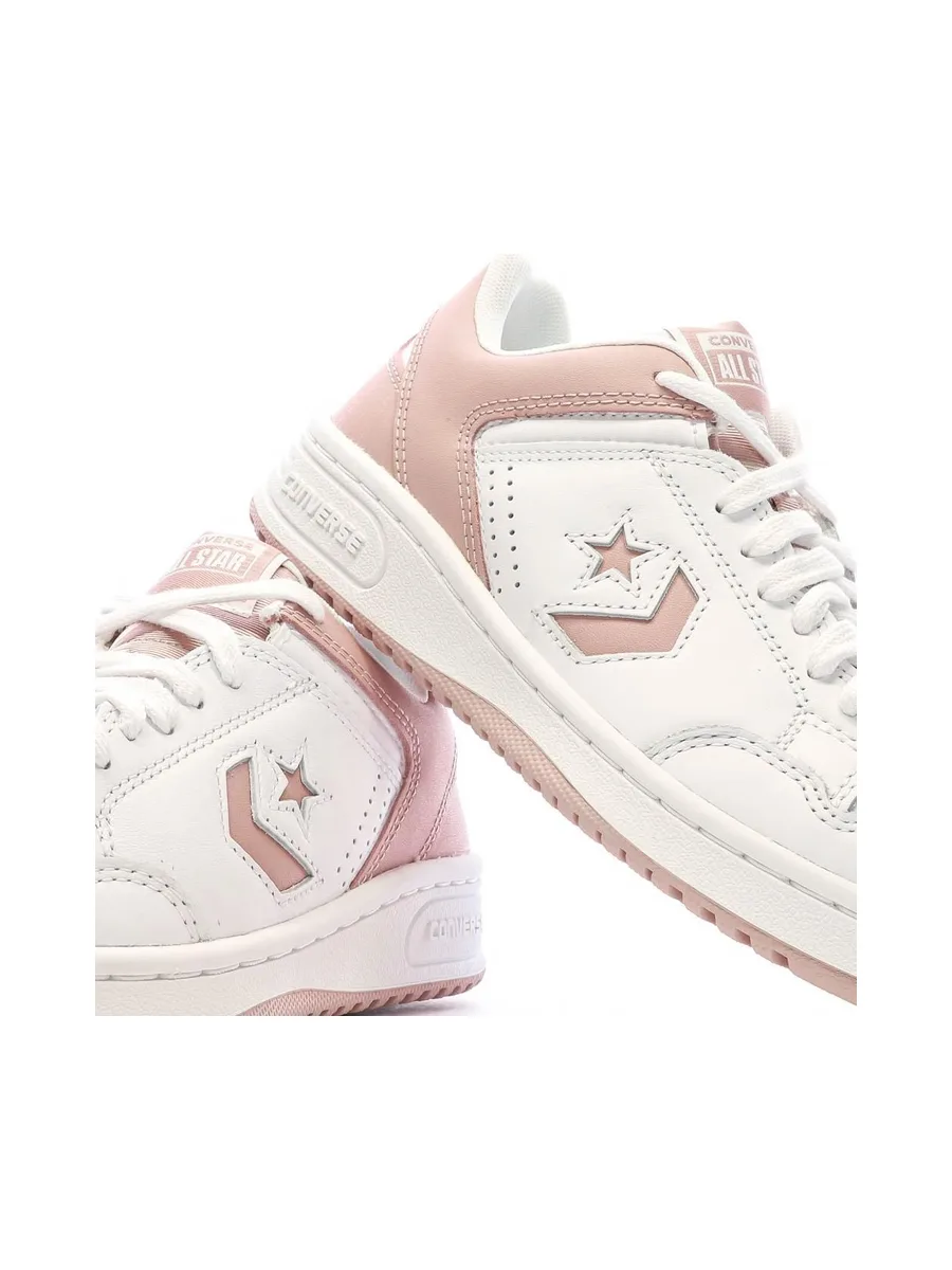 Baskets Blanches/Roses Mixte Converse Weapon 7