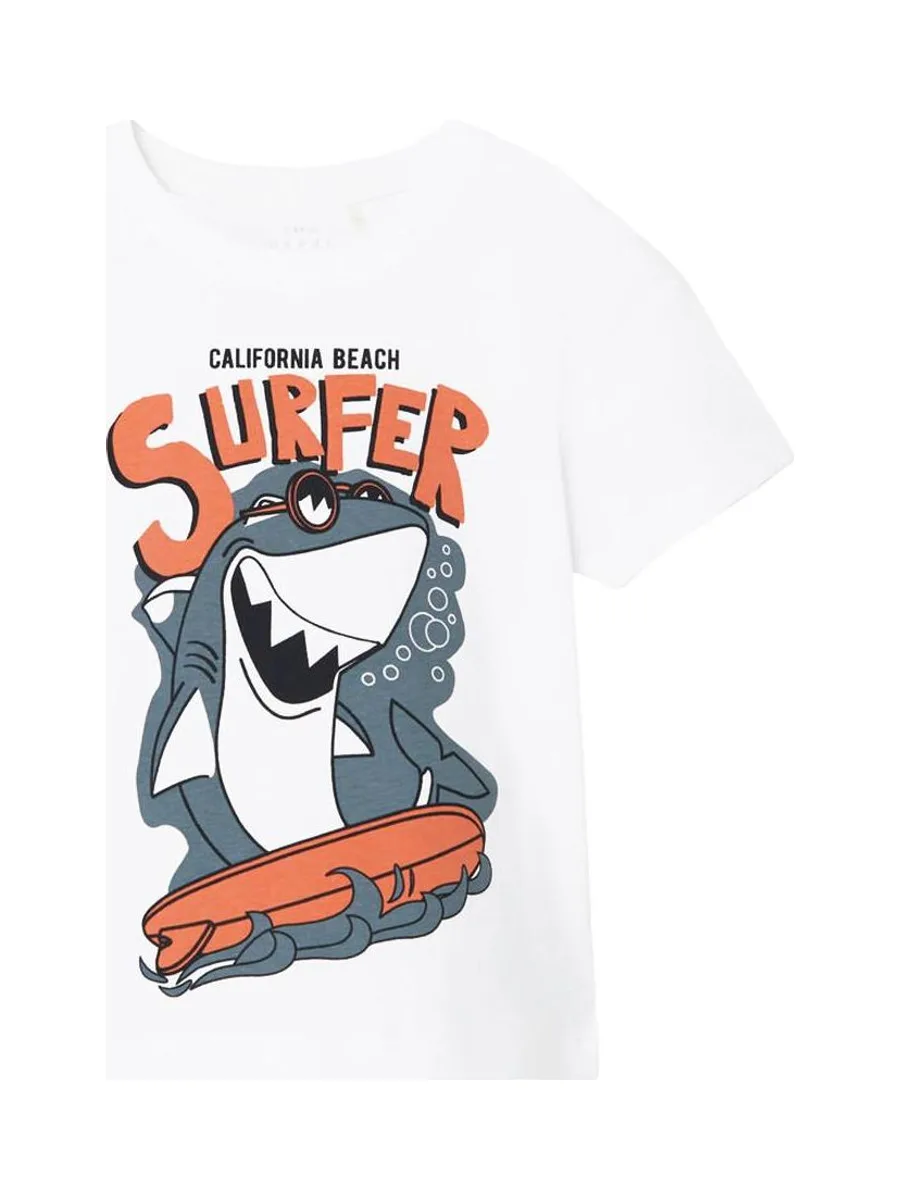 T-shirt Blanc/Orange Garçon Name it Vagno 2