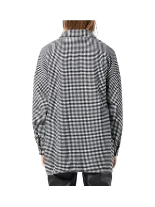 Surchemise Noir/Blanc pied de poule Femme Noisy May Flanny 2