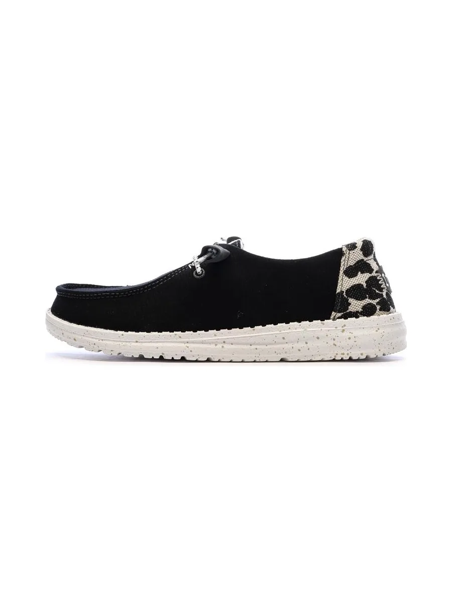 Chaussures Noir Femme Hey Dude Blackleopard 2