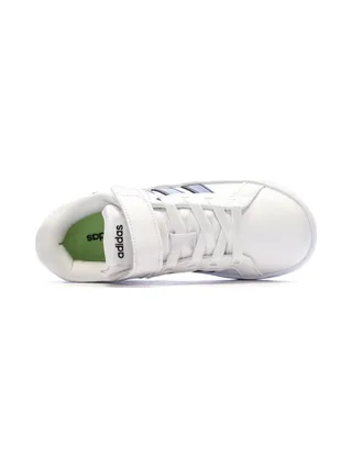 Baskets Blanc/Noir Enfant Adidas Grand Court 4