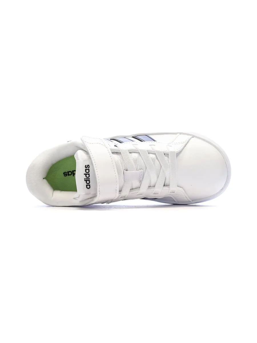Baskets Blanc/Noir Enfant Adidas Grand Court 5