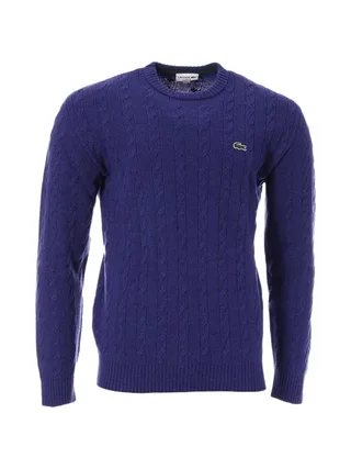 Pull Bleu Homme Lacoste Tricot AH1991 1
