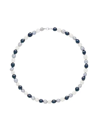 Collier Véritables Perles de Culture d'Eau Douce Baroques 8-9 mm — Argent 925 Millièmes — 42 cm 1
