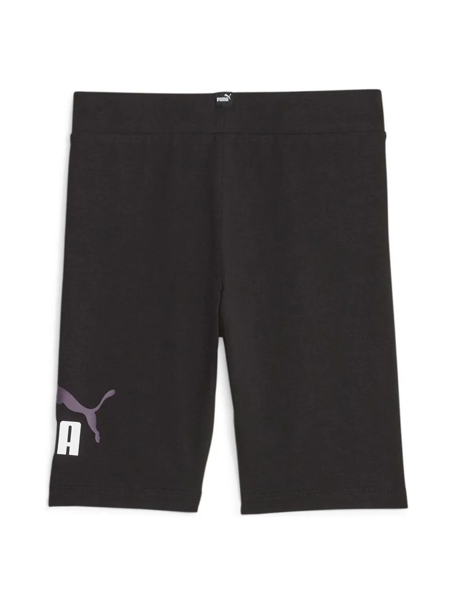 Short Noir Fille Puma Logo Tight 3