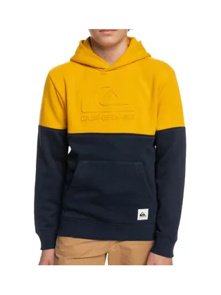 Sweat à Capuche Marine/Jaune Garçon Quiksilver Emboss 1
