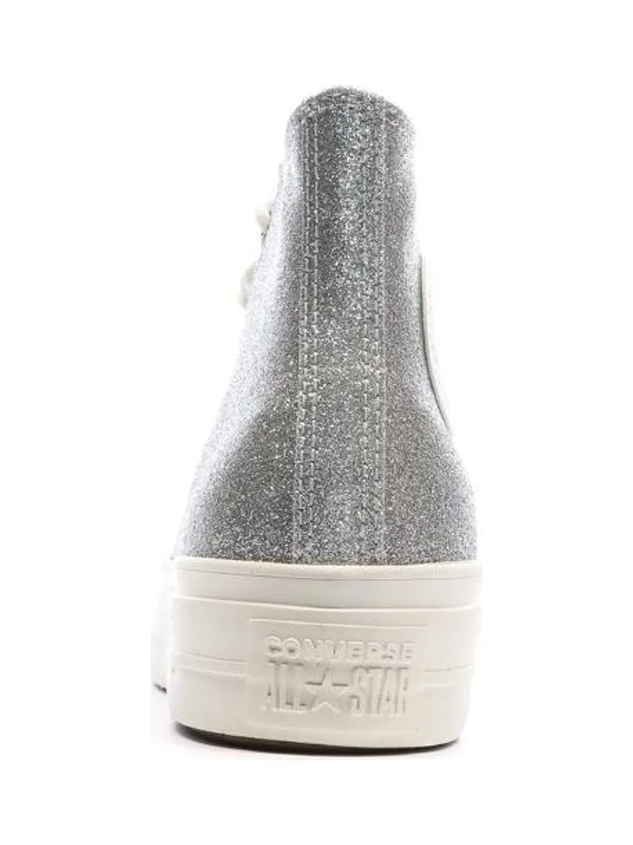 Baskets Argentés Femme Converse Chuck Taylor All Star Lift 4