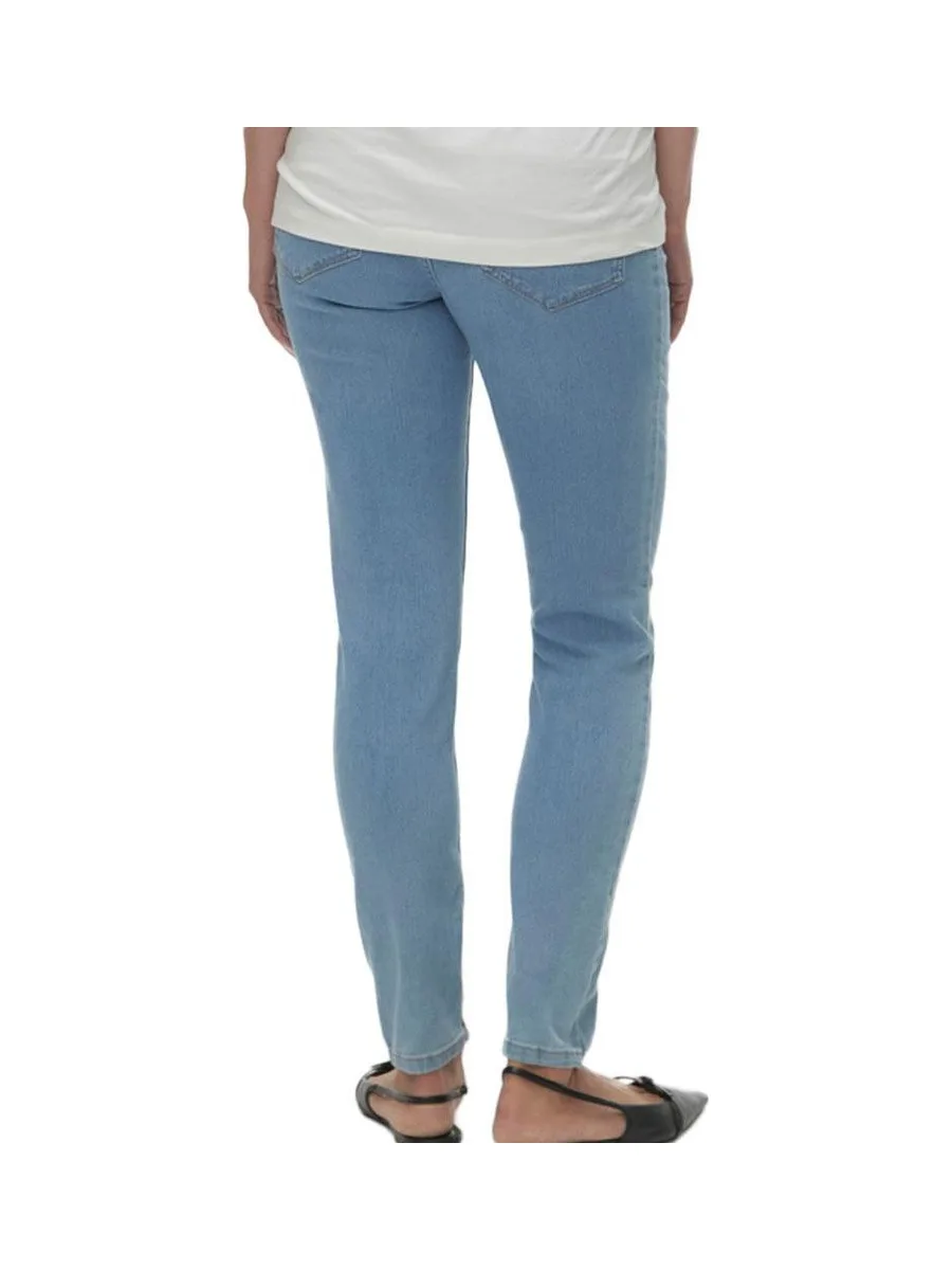 Jeans Skinny Bleu Femme Mamalicous Destroyed Light 3
