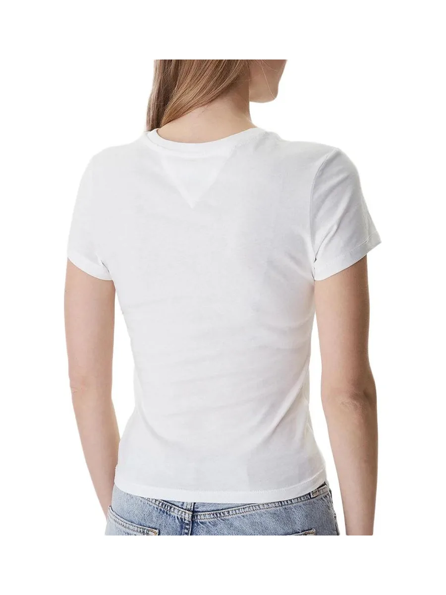 T-Shirt Blanc Femme Tommy Hilfiger Tjw Slim 3