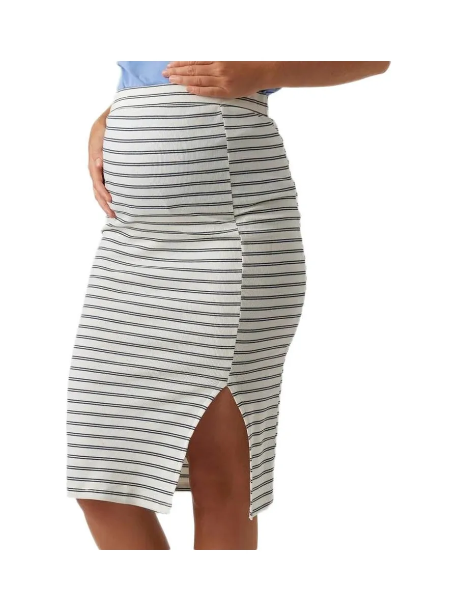 Jupe de grossesse Blanche/Noir Femme Mamalicious Ravena 2