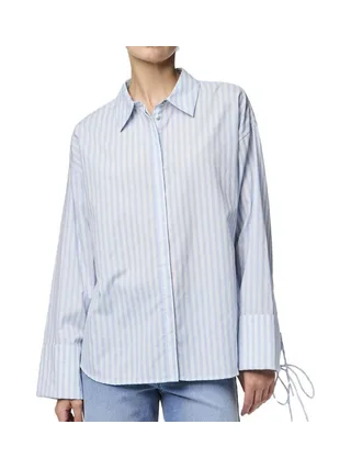Chemise Bleu à rayures Femme Pieces Sage 1