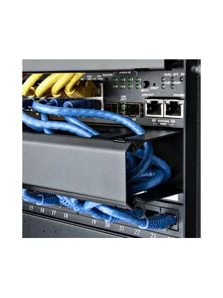 1U Finger Duct Cable Manager w/Cover 6