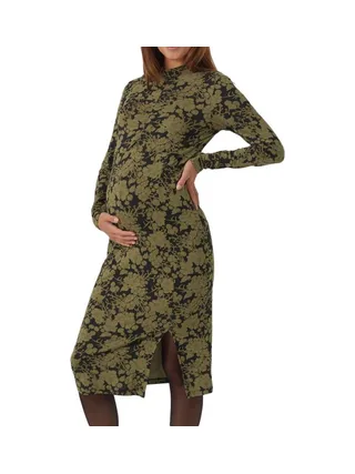 Robe de Grossesse Noire/Kaki Femme Mamalicious Filicia 1