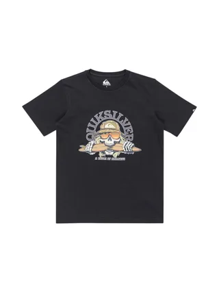 T-Shirt Marine Garçon Quiksilver Skull Feast 1