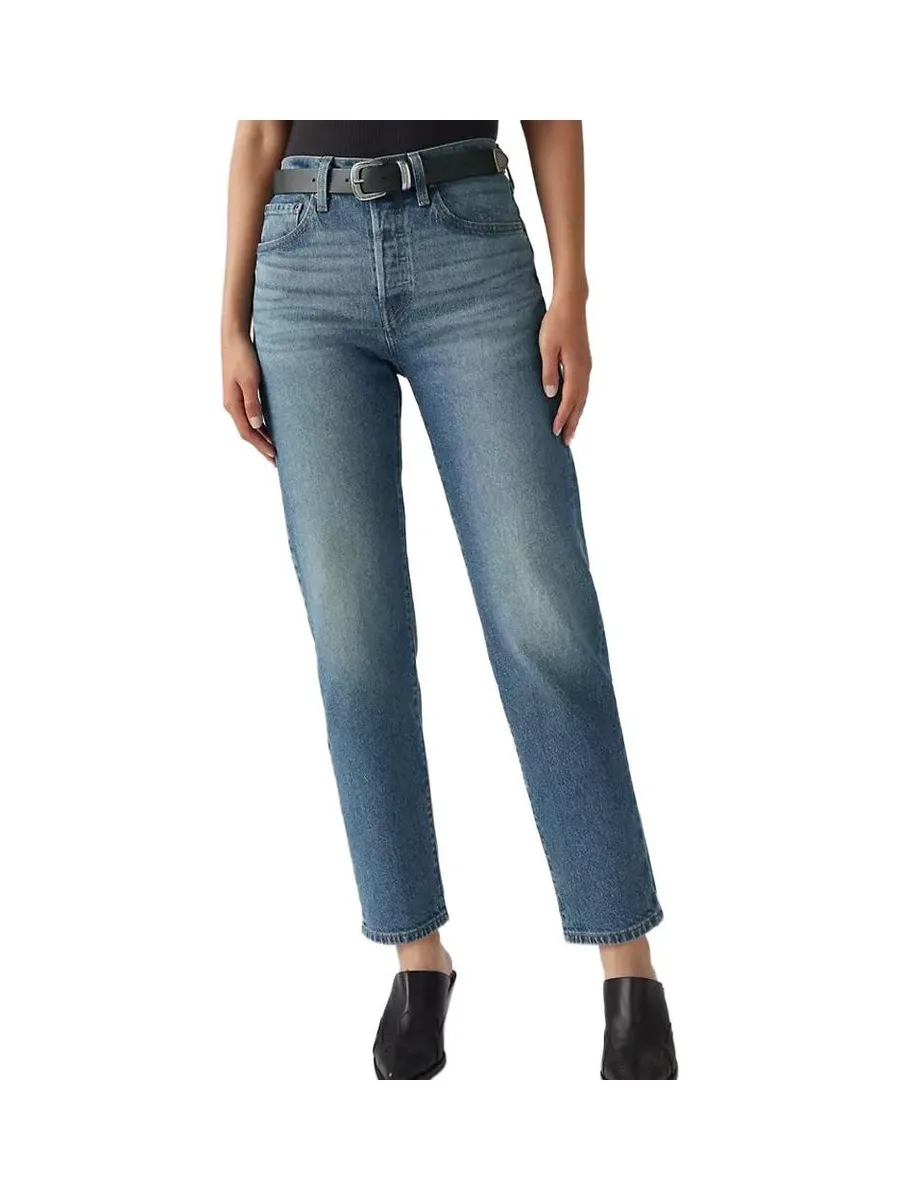 Jean 501 Bleu Clair Femme Levi's Original Cropped 2