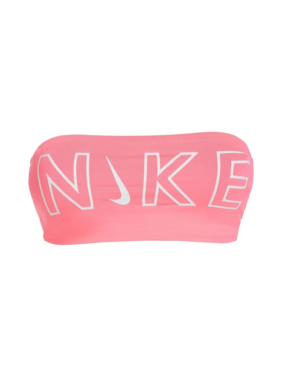 Haut de maillot de bain Rose Fluo Femme Nike Bandeau Bikini Top 2
