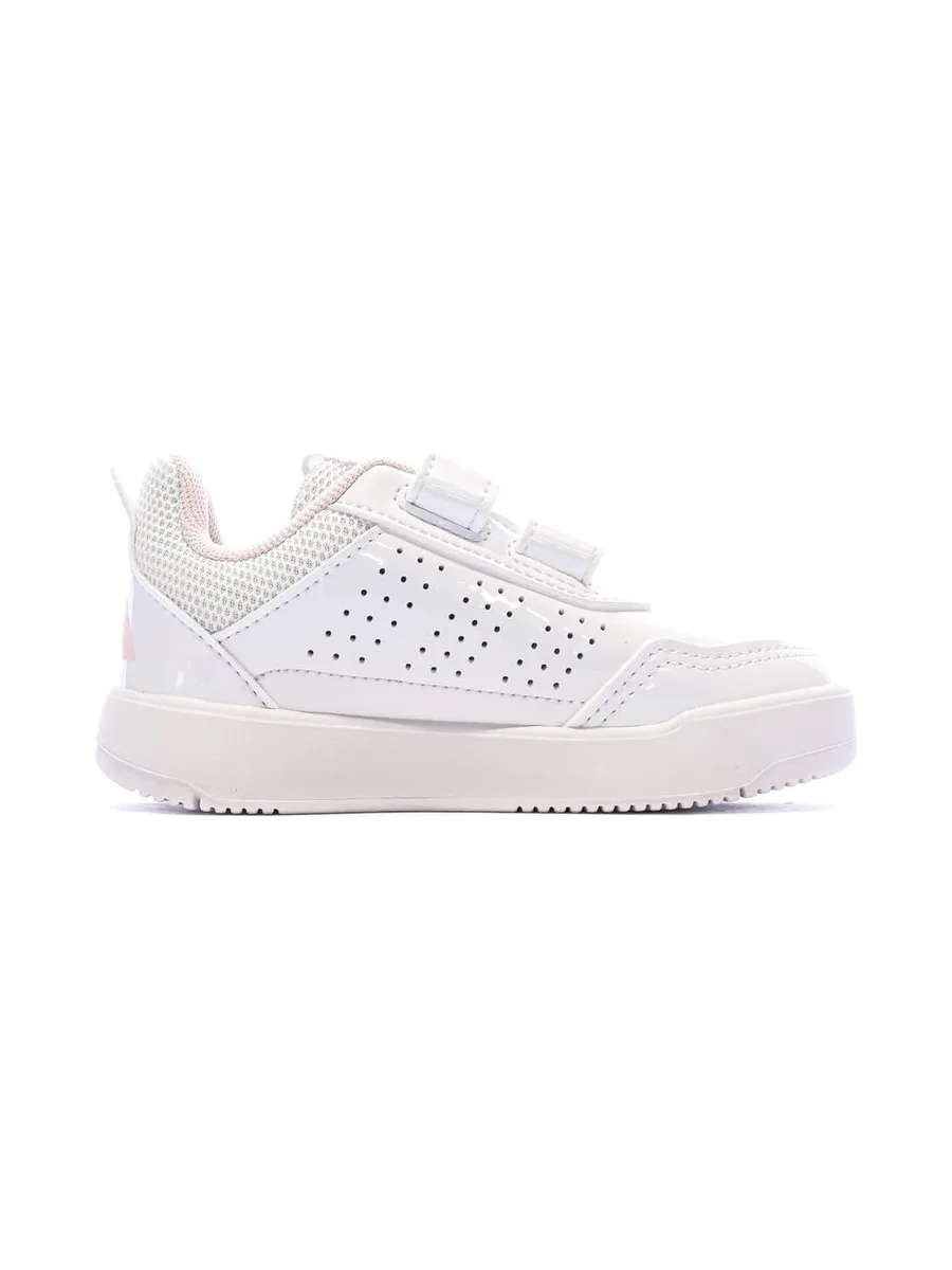 Baskets Blanc/Rose Fille Adidas Tensaur 3