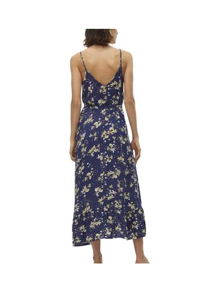 Robe Marine/Jaune à Motifs Femme Vero Moda Easy Joy 2