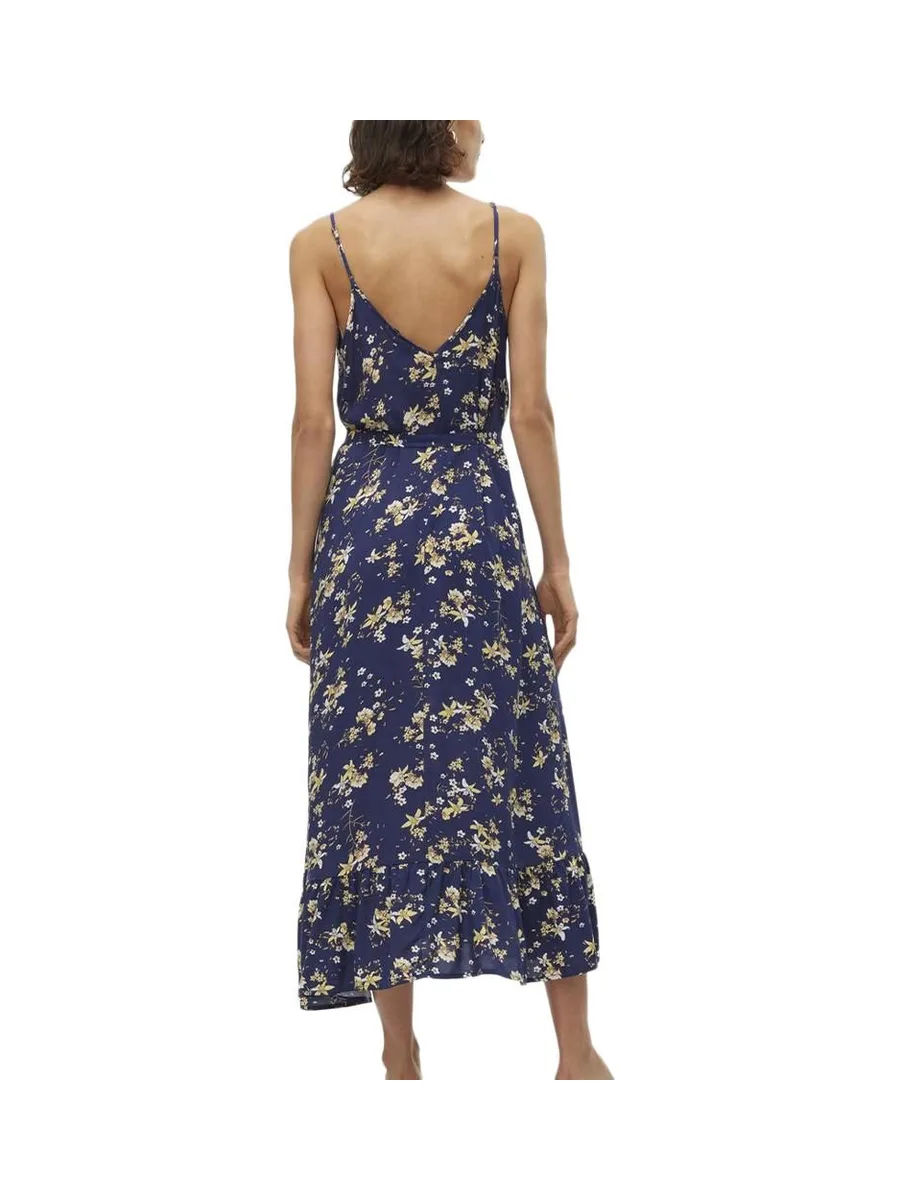 Robe Marine/Jaune à Motifs Femme Vero Moda Easy Joy 3
