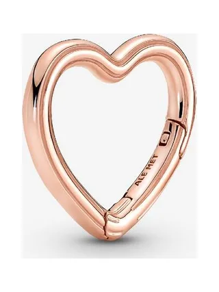 Pandora - Connecteur Cœur en plaqué or rose 14 carats 1