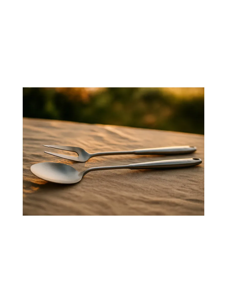 Couverts à salade et barbecue en acier inoxydable STAL 5