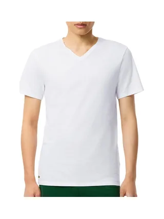 T-Shirt Blanc Homme Lacoste d'intérieur slim fit 1