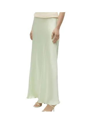 Jupe longue taille haute Vert Vero Moda Beatrice 1