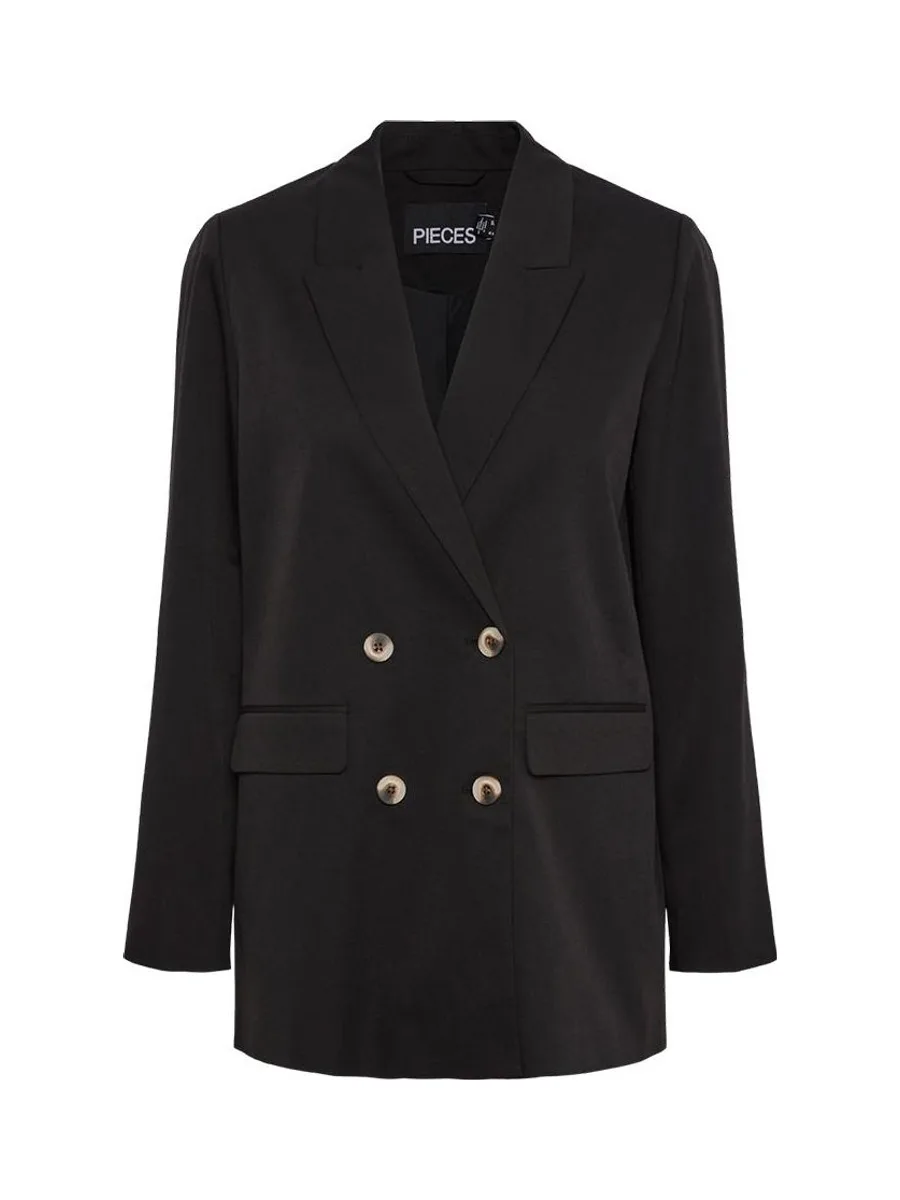 Blazer Noir Femme Pieces Thelma 2