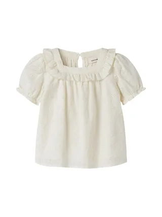 Blouse Blanche Fille Lil' Atelier Hosa Loose 1