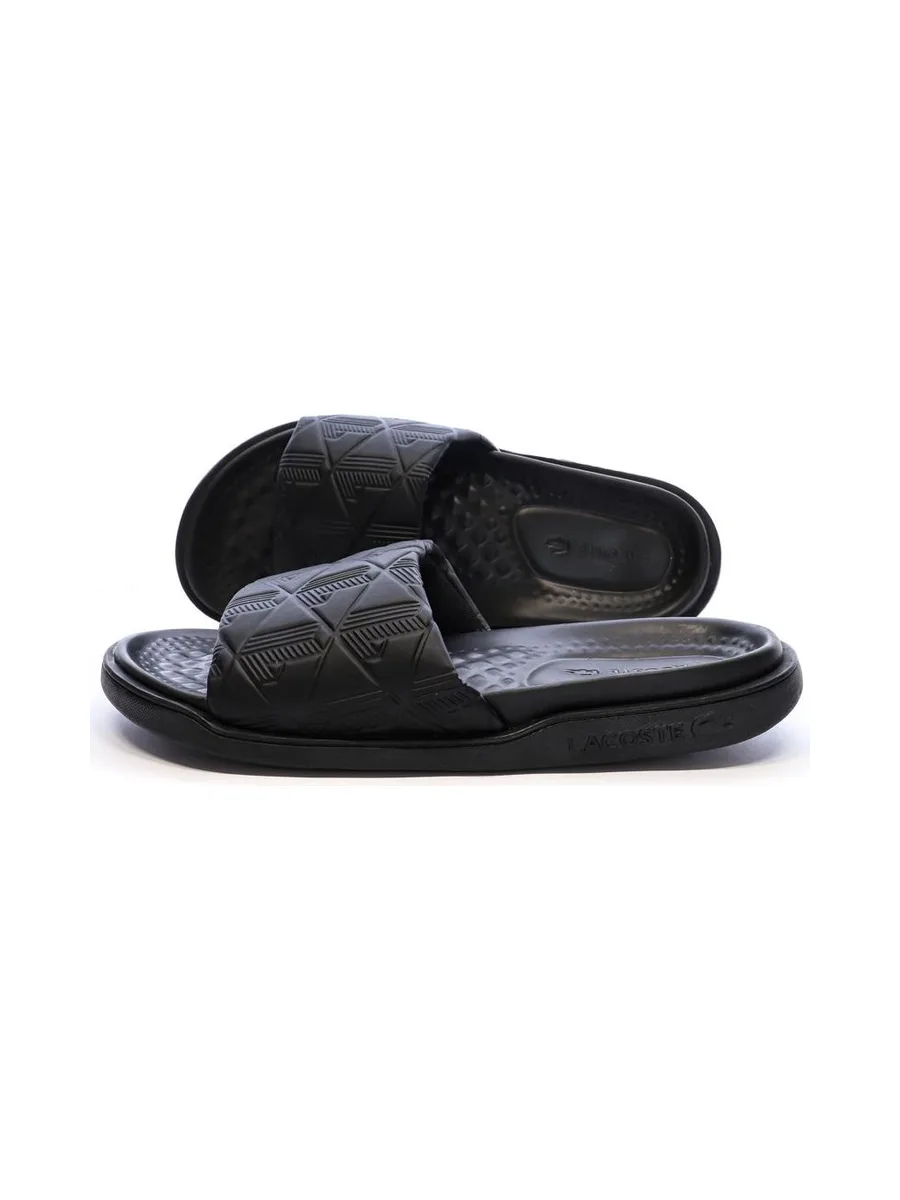Claquettes Noir Homme Lacoste Serve Slide Dual 1251 2