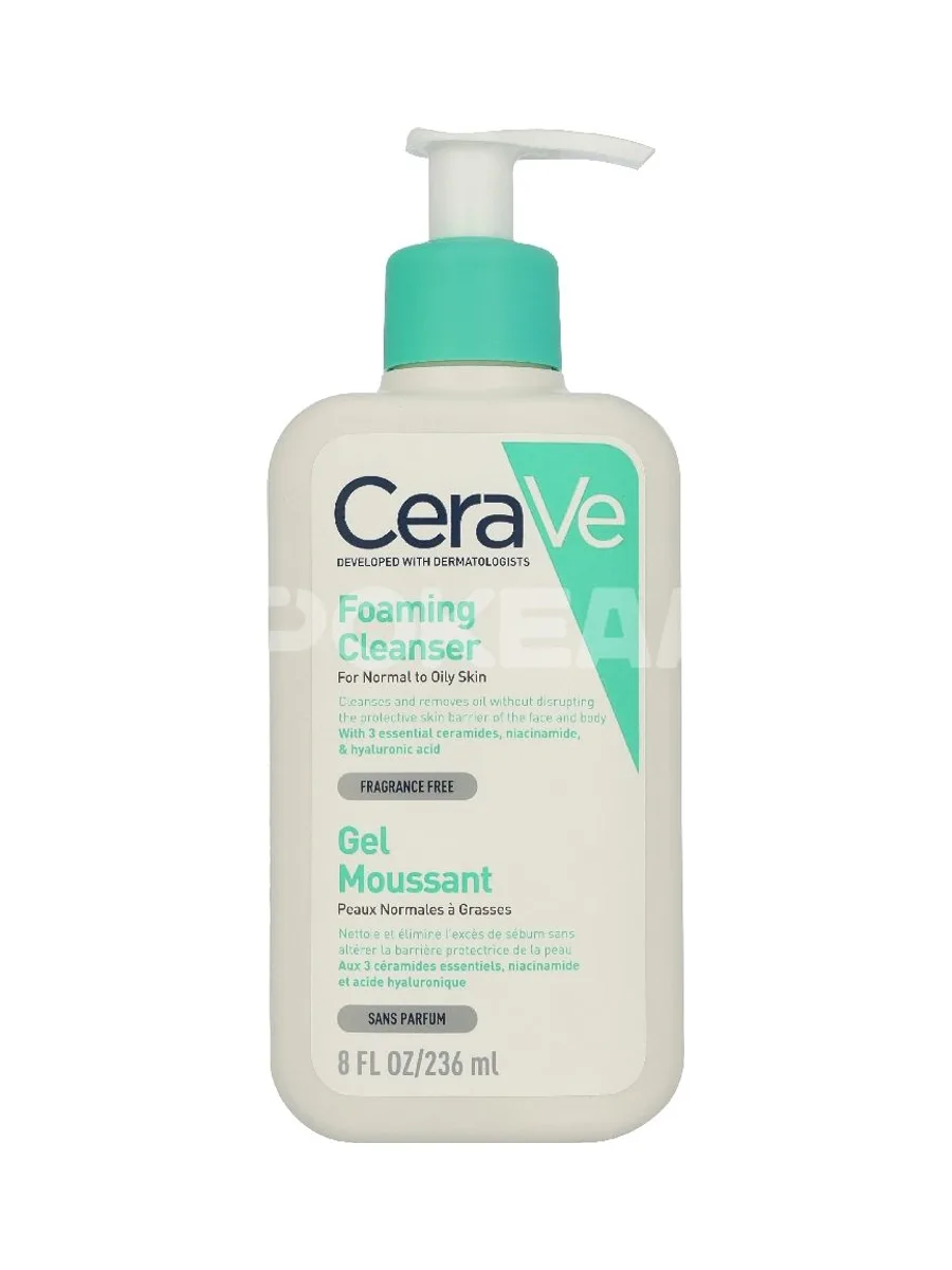 CeraVe Foaming Cleanser w/Pump 236ml - For Normal To Oily Skin 1