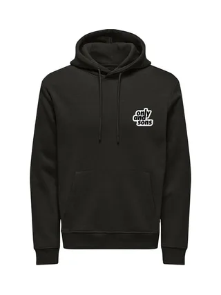 Sweat Noir Homme Only & Sons Flower 1